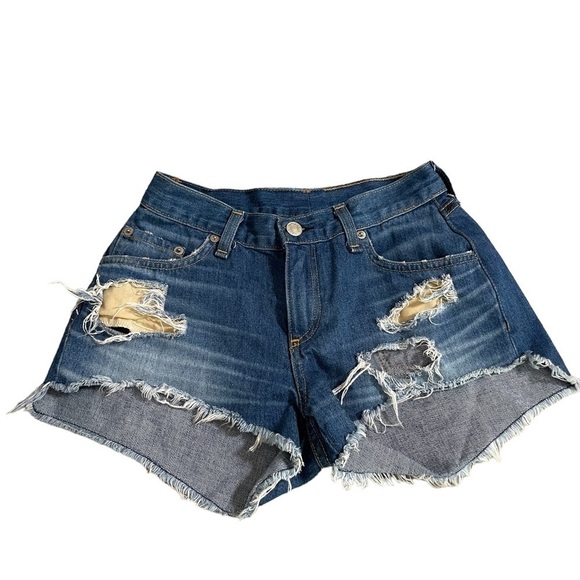 Rag & Bone Distressed Cut Off Jean Shorts Size 26 - Picture 7 of 11